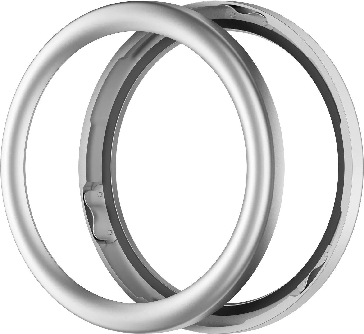 INF Metall-Lünette & Schutzfolie für CMF Watch Pro 2 – Mehrfarbig, 2-teilig Silber
