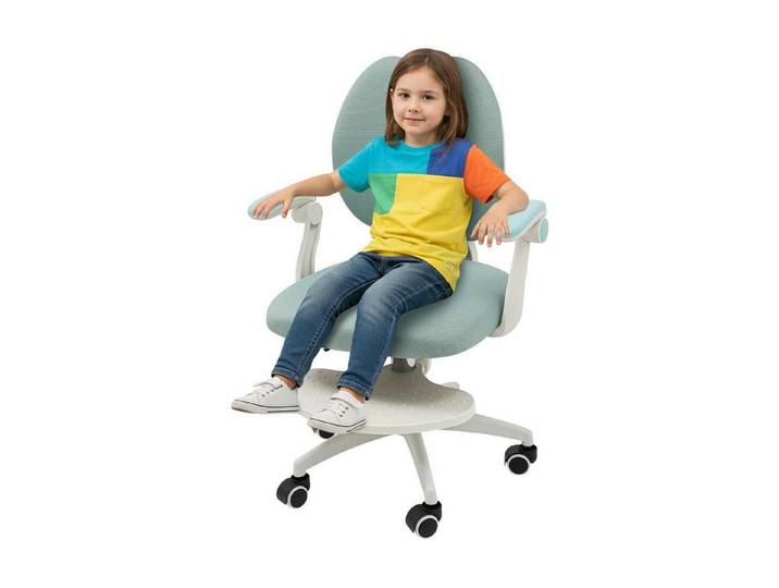 LuxusKollektion Kinderstuhl Kinderdrehstuhl Blau Steeviuzj Verstellbar (1 St)
