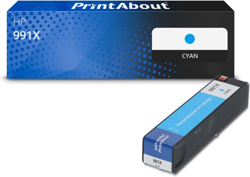 PrintAbout Druckerpatrone kompatibel mit HP 991X (M0J90AE) - Cyan - Hohe Kapazität