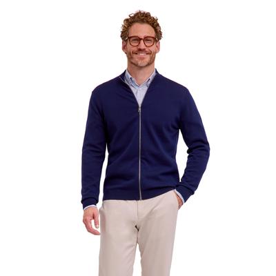 Strickjacke FALKE "Pure Merino Wool", Herren, Gr. XL, space blau (6116), Strickjacken Strickjacke