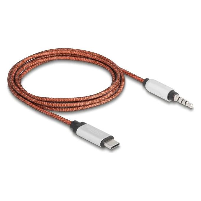 Delock AUX Kabel USB Type-C Stecker zu Klinkenstecker 3,5 mm (1.20 m, AUX Kabel) (81288)