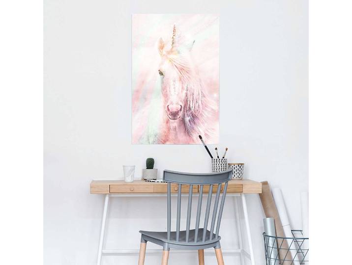 Poster Licorne magique Papier Rose foncé 61 x 92 x 0cm