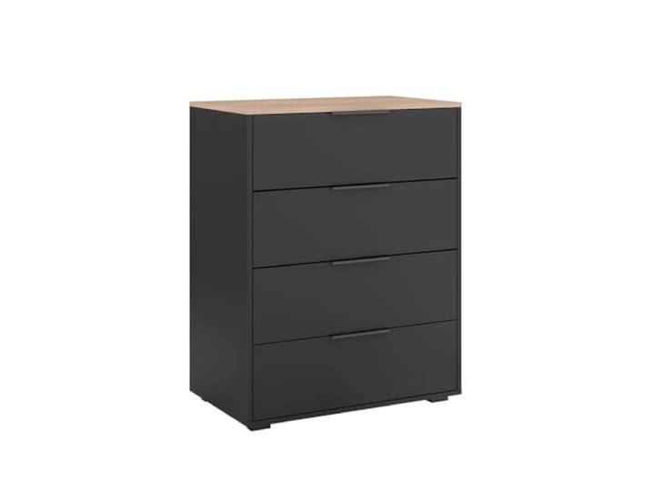Vicco Kommode Betti, Anthrazit/Sonoma 80 x 101.9 cm mit 4 Schubladen, geeignet zur Aufbewahrung und Ergänzung bestehender Einrichtungen