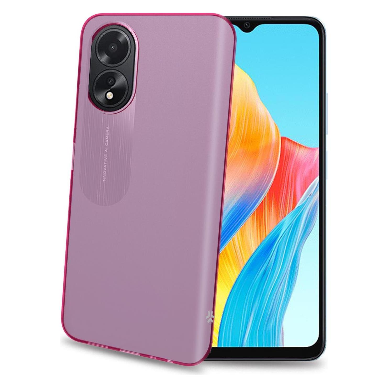 Celly Cover GelSkin Transparent Pink für Oppo (Oppo A18, Oppo A38) (GELSKIN1090PK)