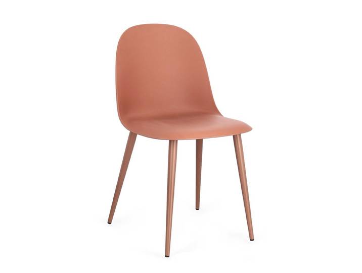 Set 4 chaises acier cuivré