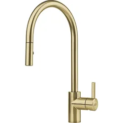 Franken Franke Edelstahl Hochdruck Armatur Eos Neo J mit Auszugsbrause Gold