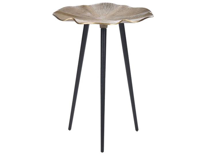 BEISTELLTISCH gold/schwarz Blattform 37 cm Pudur