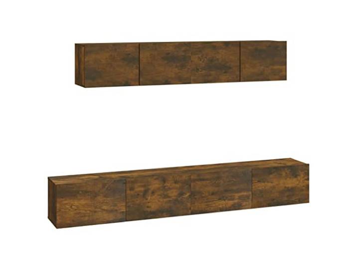 vidaXL 4-delige Tv-meubelset bewerkt hout gerookt eikenkleurig, tv-meubel, hifi-kast, tv kast, hifi-meubel, media-kast, tv meubel, hifi meubel