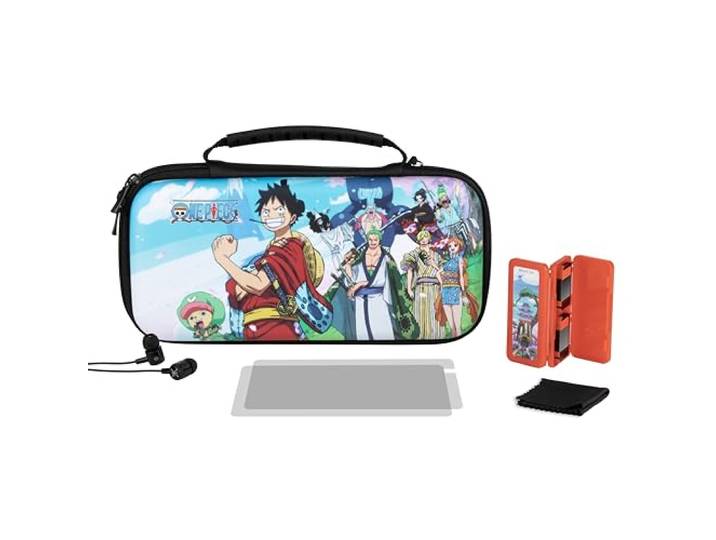Konix One Piece Gaming-accessoireset voor Nintendo Switch, Switch Lite en Switch OLED, beschermhoes, beschermscherm, hoofdtelefoon