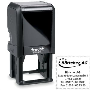 Trodat Stempel Printy, 4924, Textstempel, inklusive Textplatte, bis zu 10 Zeile