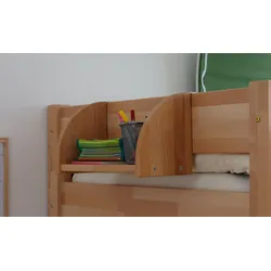 TiCAA Einhängeregal Hochbett und Etagenbett Buche mit geölter Oberfläche
