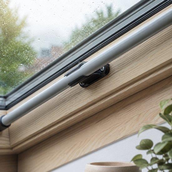 Unyqoos Wandhouder voor VELUX telescoopbedieningsstangen - Zwart