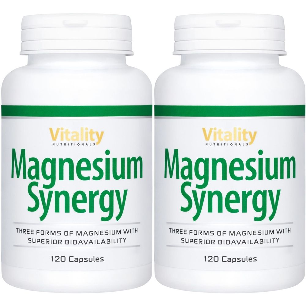 Magnesium Synergy Komplex Glycinat Malat & Citrat 2x 2x93,7 g Kapseln