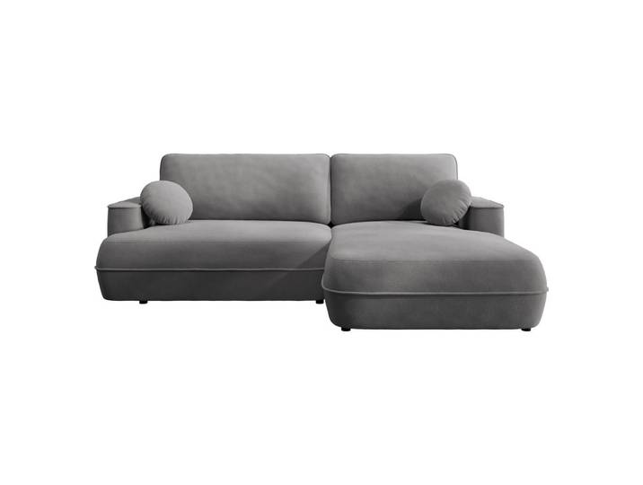 Mirjan24 Ecksofa Fuego L, Seite: Rechts, Grau, Kunststoff, Ottomane rechts,L-Form, 260x168 cm, Wohnzimmer, Sofas & Couches, Wohnlandschaften, Ecksofas