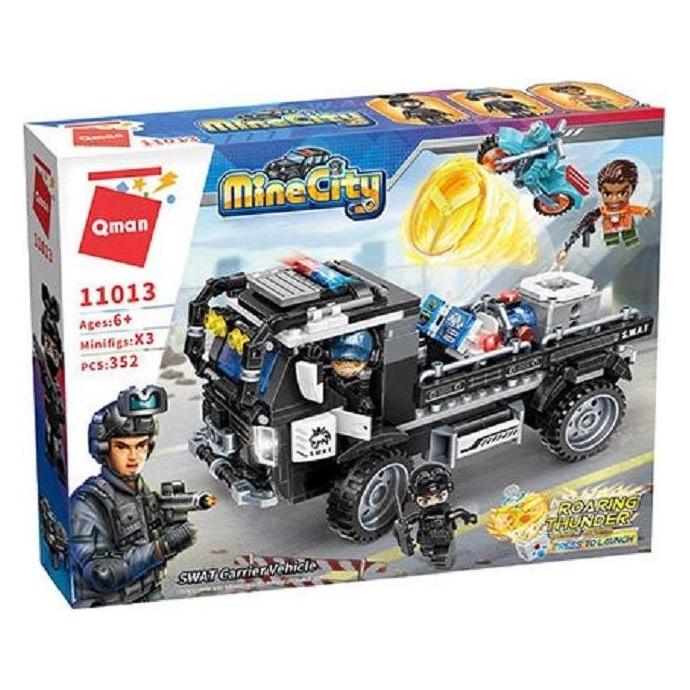 Qman Bricks Mine City 11013 352 pieces Police SWAT Carrier Vehicle 6+ Years (33201592)