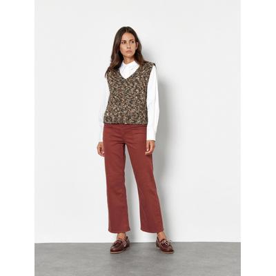 Weite Jeans TONI "Liv Wide", Damen, Gr. 46, Normalgrößen, rot (rot 453), Denim/Jeans, , Casual, regular fit 7/8-Länge, Jeans, mit grafischen Fronttaschen