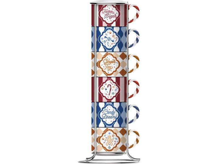 Espressotassen-Set Bialetti Candyland 6 Stk. stapelbar - Farbe: Mehrfarbig - Espressotassen-Set