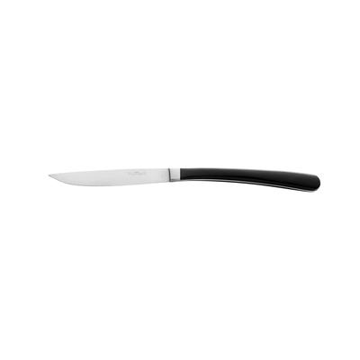 Steakmesser PINTINOX "KOBE ohne Sägeschliff", schwarz, B:7mm, Edelstahl, Kunststoff, Essmesser