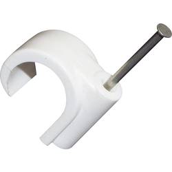 TRU COMPONENTS 523532 Nagelschellen 1571797 Bündel-Ø-Bereich 20 mm (max) Weiß (matt) 100 St.