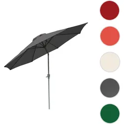 Sonnenschirm N19, Gartenschirm, Ø 3m neigbar Polyester/Alu 5kg ~ anthrazit