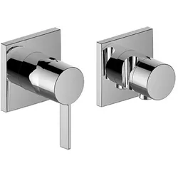 Keuco IXMO Set 59751010022 Fertigset, Umstellventil, Schlauchanschluss, eckig