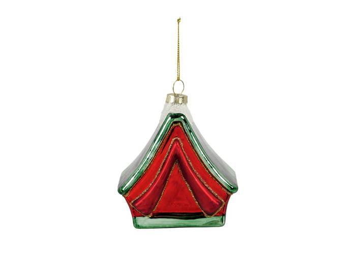 Weihnachtsbaumschmuck, rot und grün