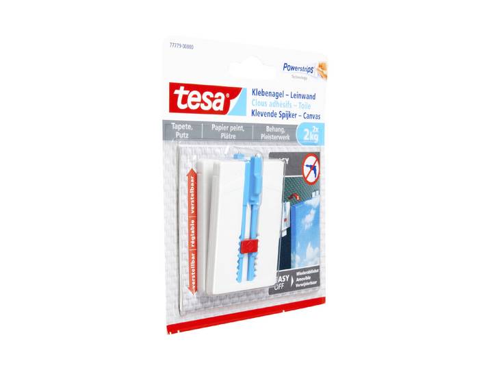 Tesa Klebenagel Verstellbar Weiss max. 2 kg