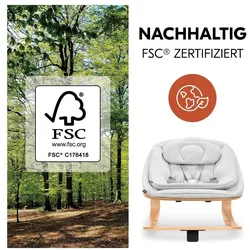 Hauck, Hochstuhl, Hochstühle Arketa Oak 4-tlg. Newborn Set Eco - Hochstuhl (Treppenhochstuhl)
