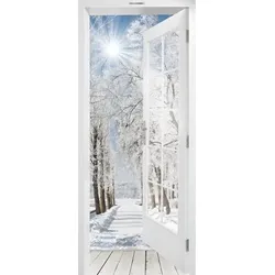 Scheurich Türfolie Snowy Walkway, für Innen- Außentüren