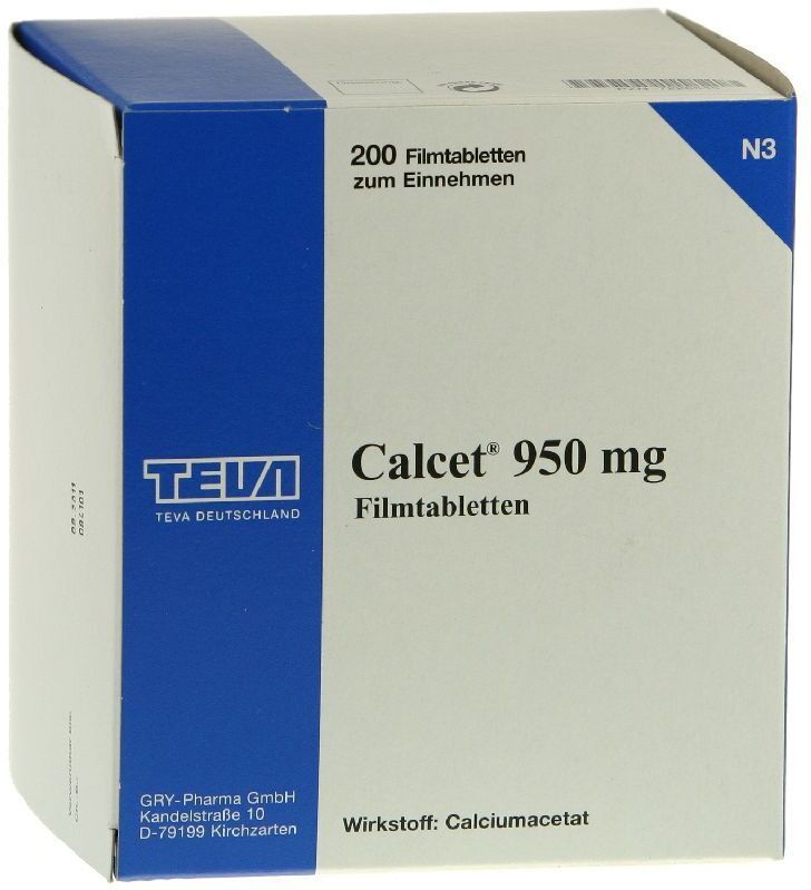 TEVA Calcet 950 mg Filmtabletten 200 St