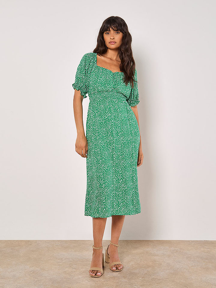 Apricot Kleid in Grün - M