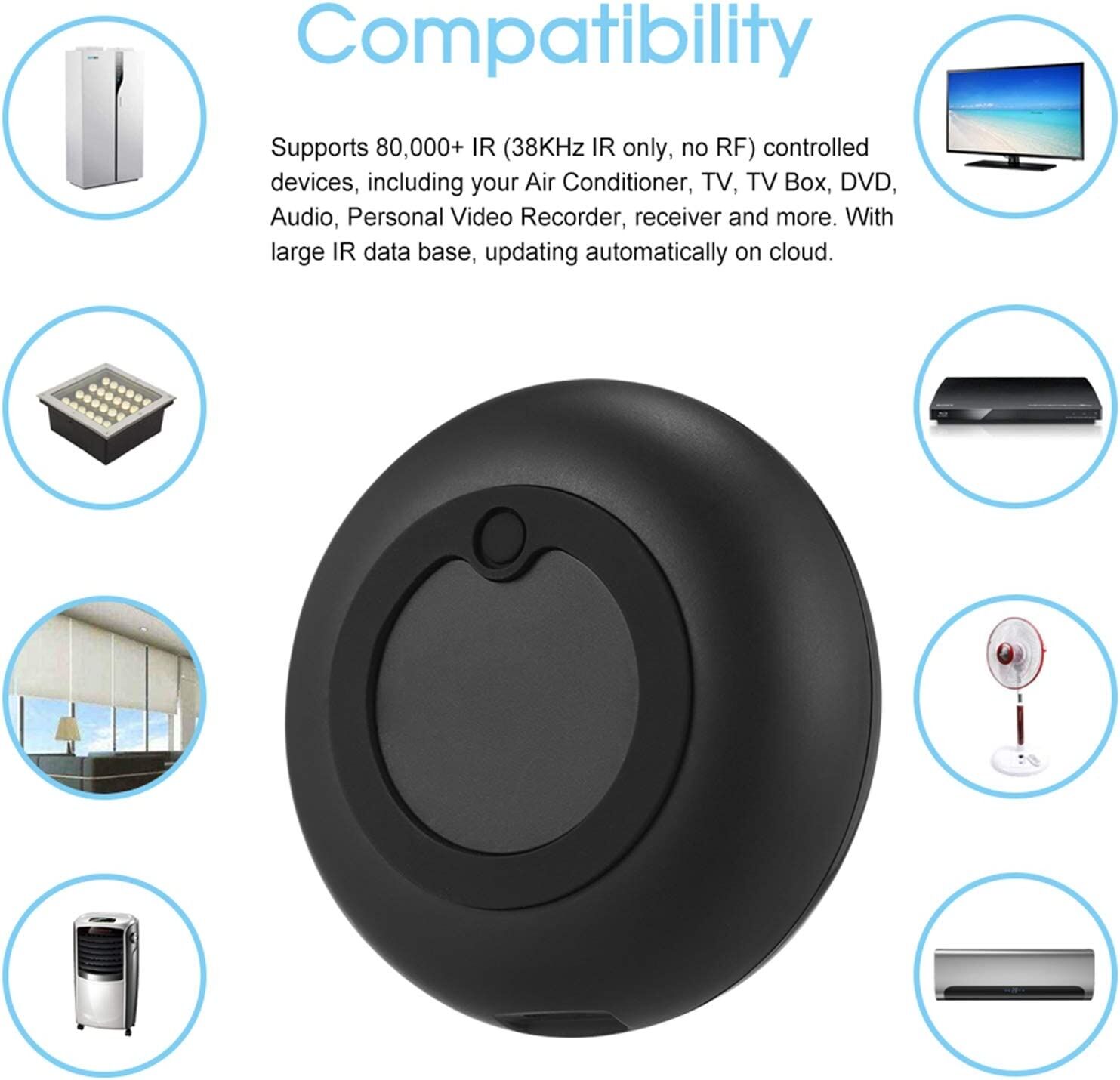 V-Tac Ir Controller Remoto Universale Wifi Apparecchiature Infrarossi Telecomando Universale Via App Smart App Alexa Google Sku 11412