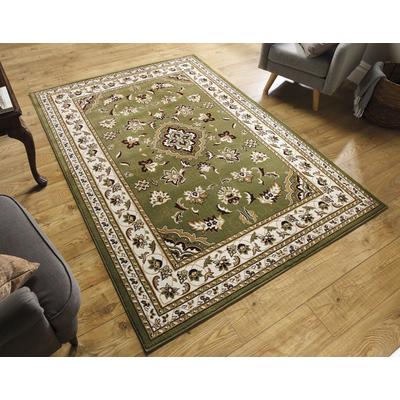 Teppich FLAIR RUGS "Sherborne", grün, B:290cm H:8mm L:200cm, Polypropylen, Teppiche, Teppich, Orientteppich