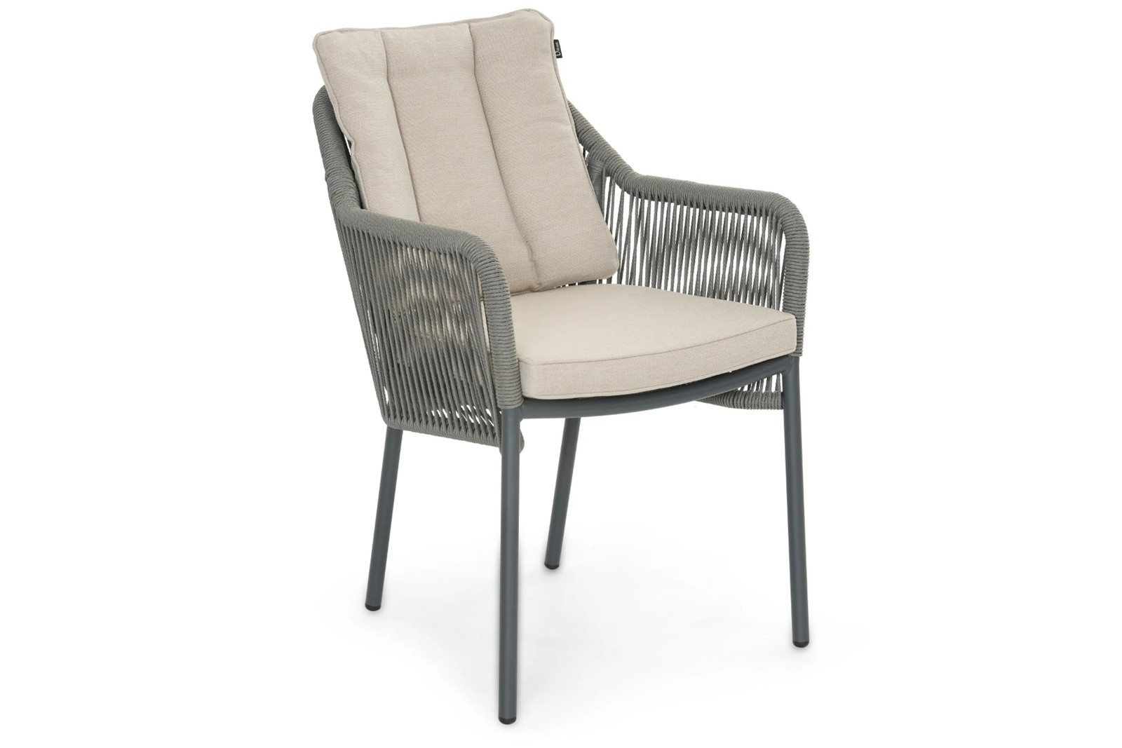 De Laan Projects Marbella dining tuinstoel - Modern - Anthraciet, Zand, Grijs