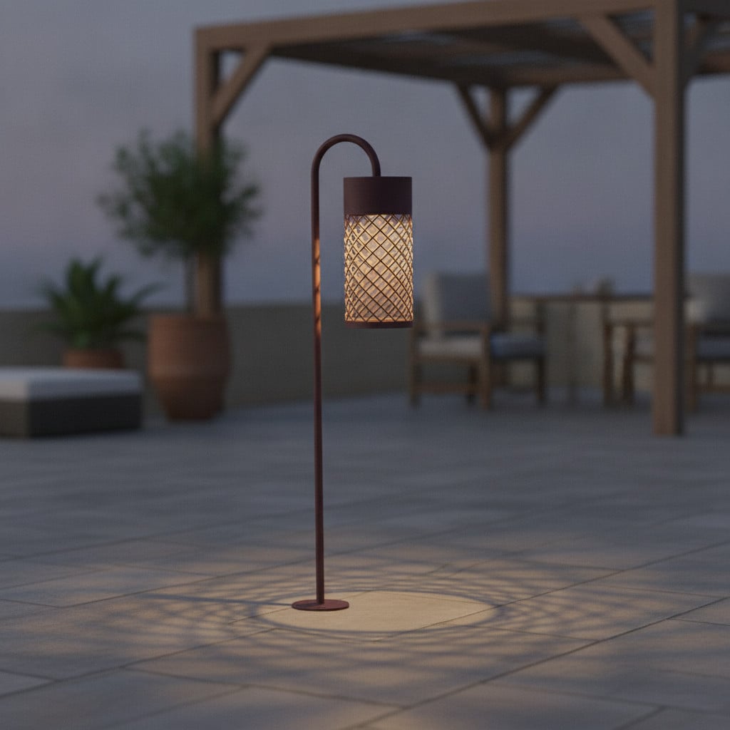 Lyora Motley LED-tuinlamp bruin 70 cm