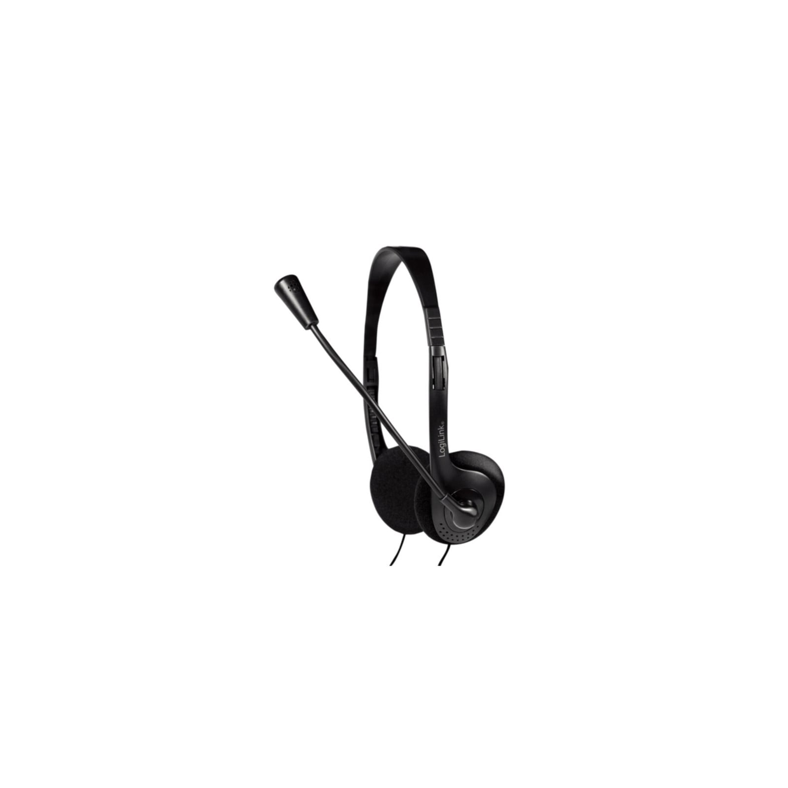 LogiLink HS0052 Stereo-hoofdtelefoon met microfoon, zwart