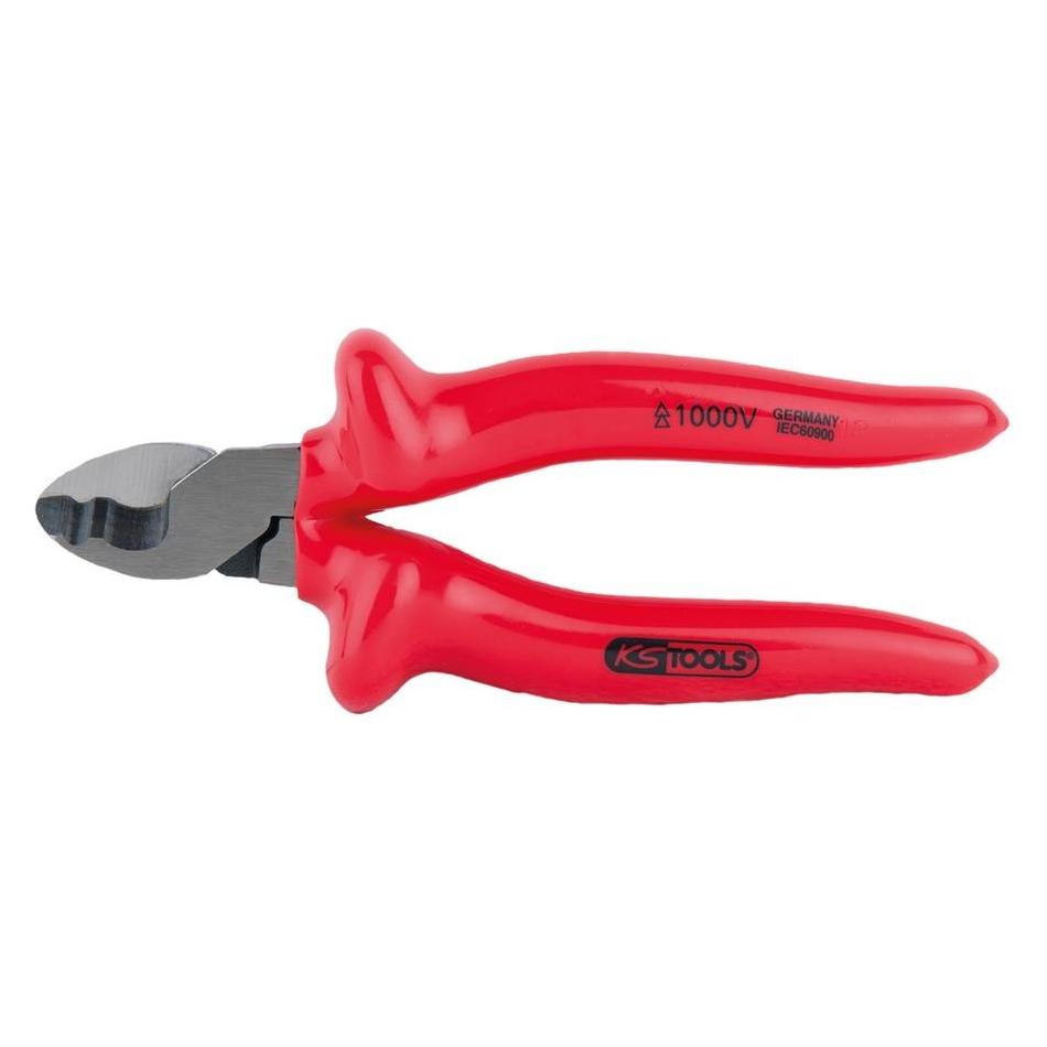 KS Tools 1000V Einhand-Kabelschere, 165mm (165 mm) (117.1107)