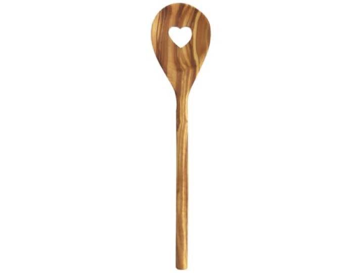 50x HOFMEISTER® Kochlöffel Olivenholz mit Herz – einzigartig gemaserter Geschenk-Kochlöffel, 31 cm, hitzebeständig, handgefertigt (1 Stück)
