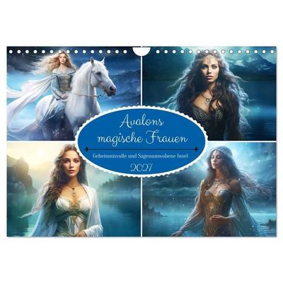 Avalons magische Frauen. Geheimnisvolle und Sagenumwobene Insel (Wandkalender 2027 DIN A4 quer), CALVENDO Monatskalender
