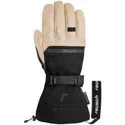 Reusch DUALITY R-WOOL - Skihandschuhe - 10.0 (9002) tan/black