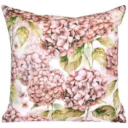 KISSENHÜLLE Landlust-Hortensie burgundy-rose 40/40 cm