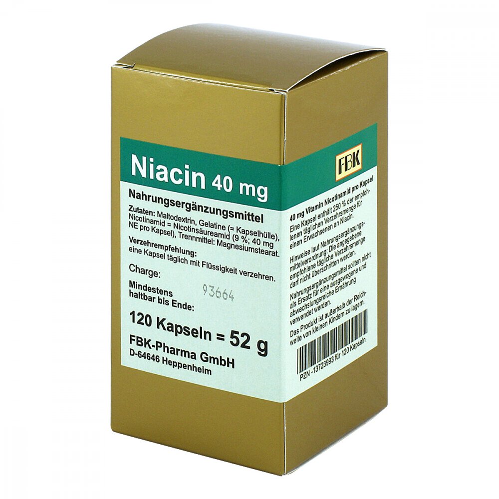 FBK-Pharma GmbH Niacin 40 mg pro Kapsel 13723993