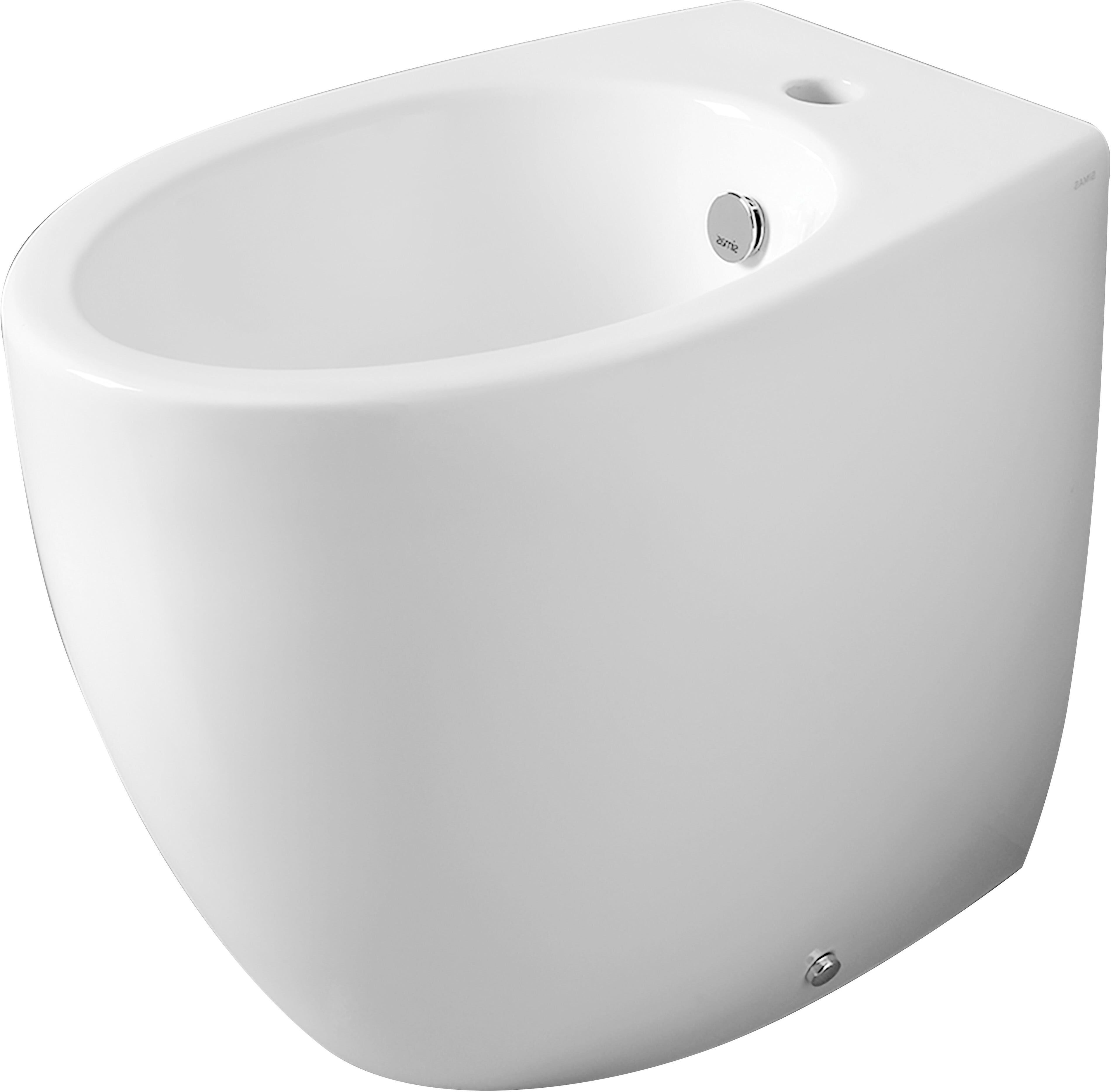 Simas BIDET SERIE BORMIO FILO MURO A TERRA IN CERAMICA BIANCA