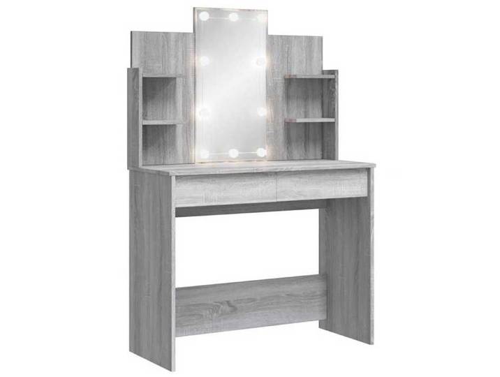 Coiffeuse avec lumières LED sonoma gris 96x40x142 cm--Mothinessto5500