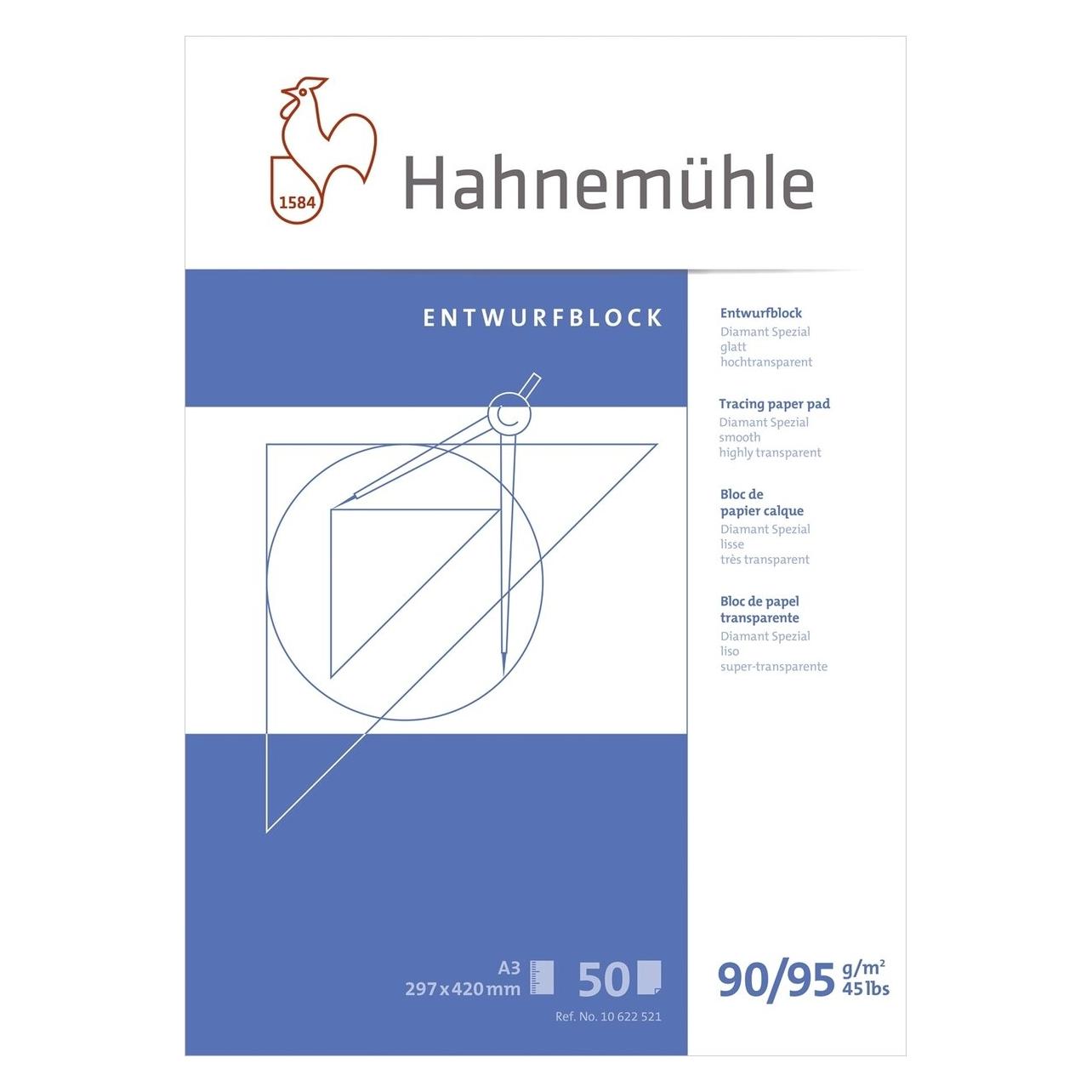 Hahnemühle Transparentpapierblock A3 50BL 90/95 g/q (95 g/m², 1x) (10622521)