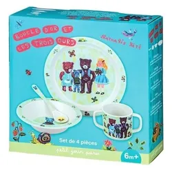 Petit Jour Paris, Kindergeschirr + Kinderbesteck, 4-teilige sitzgruppe goldlocke