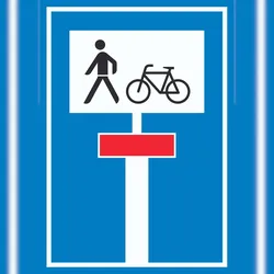 HB-Druck Sackgasse Radverkehr Fußgänger erlaubt Schild A4 (210x297mm)