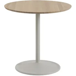 Muuto Soft Cafe Tisch, Ø 75 cm, eiche massiv / grau