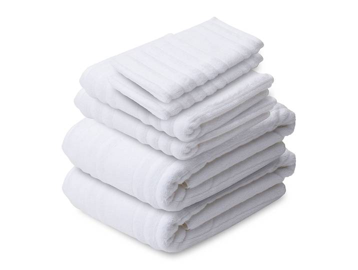 Serviettes de bain Mailand Bamboo - 6 Blanc/Blanc