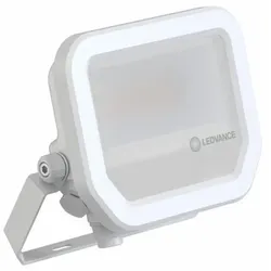 LEDVANCE Schwenkbarer weißer LED Außenwandstrahler FL10 8/6 Watt 4000K neutralweißes Licht - wählbare Wattageneinstellung (Multi Lumen)